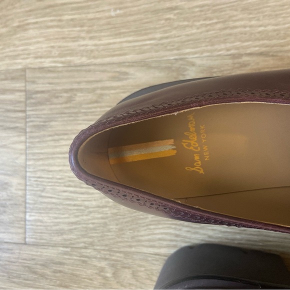 Sam Edelman Burgundy Tassel Slip-On Loafers - Picture 2 of 3